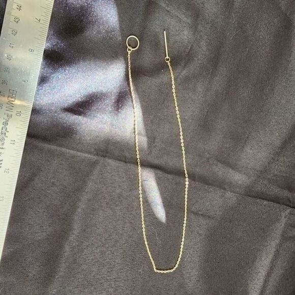 Minimalist Round Stick Pendant Necklace - Picture 4 of 6